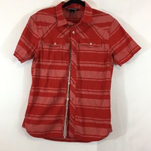 Men’s black diamond red shirt sleeve button down